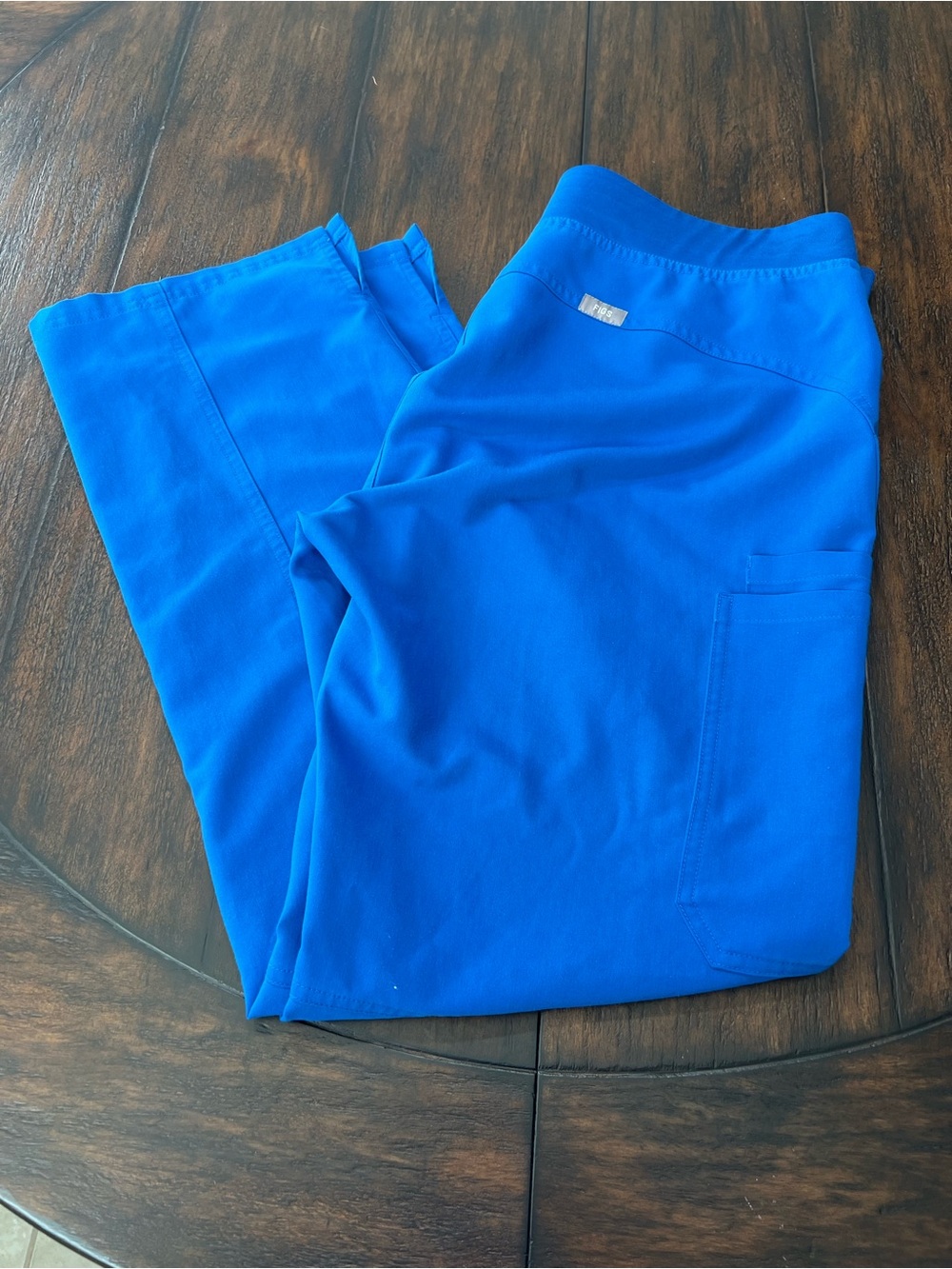 Figs Women's Royal Blue Solid Straight Leg Scrub Pants Size Med Drawstring - Picture 7 of 11